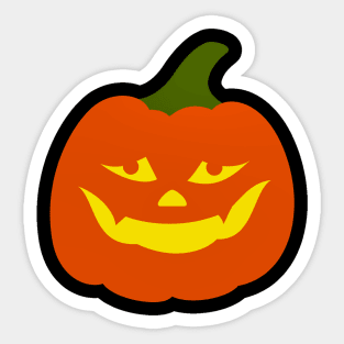 Funny Joyful Halloween Pumpkin Face Sticker